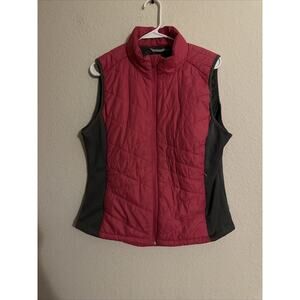 Magellan Lightweight Layered Puffer Vest Pink Large Fall Spring Casual Hiking